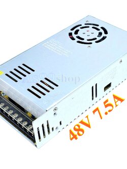 สวิตชิ่งเพาเวอร์ซัพพลาย Switching Power Supply 48V 7.5A 360W(สีเงิน) S-360-48