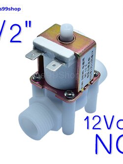 Solenoid Valve(NO) โซลินอยด์วาล์วพลาสติก 12VDC 1/2 นิ้วสำหรับเปิด-ปิด น้ำ