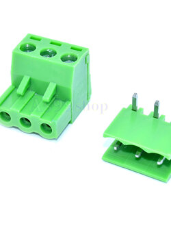 Terminal Block PCB connector 3P / 2EDGK 5.08mm plug-in ( 1 ชุด ผู้ขา งอ90+เมีย )