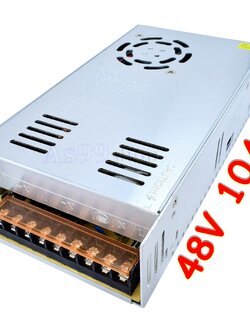 สวิตชิ่งเพาเวอร์ซัพพลาย Switching Power Supply 48V 10A 500W(สีเงิน) S-500-48