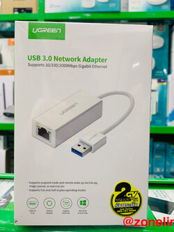 UGREEN Gigabit Network Adapter , USB 3.0 to RJ45 Ethernet Lan Adapter 10/100/1000Mbps : 20255