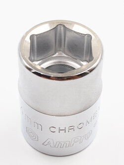 ลูกบ๊อกสั้น AMPRO รู 1/2" 6 เหลี่ยม (SUPER LOCK) ขนาด 10 MM - 32 MM