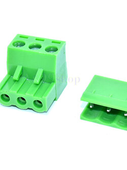 Terminal Block PCB connector 3P / 2EDGK 5.08mm plug-in ( 1 ชุด ผู้ขาตรง+เมีย )