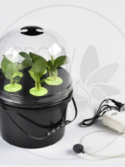 ชุดกระถางไฮโดรโปนิกส์เพาะกล้าแบบถังกลม 8 ช่องปลูก ระบบ Aeroponic พร้อมอุปกรณ์ครบชุด ขนาด 5 ลิตร 5 ลิตร