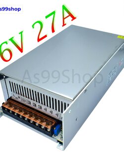 สวิตชิ่งเพาเวอร์ซัพพลาย Switching Power Supply 36V 27A 1000W(สีเงิน) S-1000-36