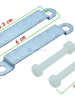 เพลทขนาด(10*60*2mm) สำหรับล๊อค บล็อกน้ำ+Nut M4*35(เพลท 2 น๊อต2)