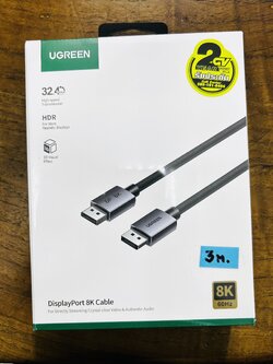 UGREEN 25906 Display Port 8K Cable 3m.