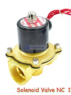 Solenoid Valve โซลินอยด์วาล์วทองเหลือง NC ปกติปิด 1" 220VAC