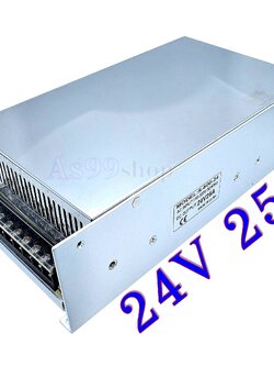 24V 25A 600W สวิตชิ่งเพาเวอร์ซัพพลาย Switching Power Supply (สีเงิน) S-600-24