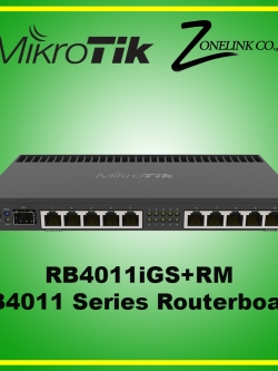RB4011iGS+RM Powerful 10xGigabit port router with a Quad-core 1.4Ghz CPU, 1GB RAM, SFP+ 10Gbps cage and desktop case with rack ears สินค้าราคารวมVAT