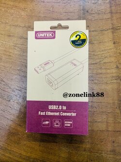 USB 2.0 to Ethernet Adapter Model: Y-1468