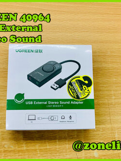 UGREEN 40964 USB External Stereo Sound Adapter 15CM