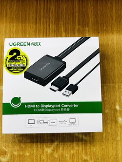 UGREEN 40238 HDMI to Display port Converter UGREEN 4K2K@30Hz,1080P@120Hz