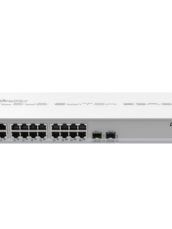 CSS326-24G-2S+RM SwOS powered 24 port Gigabit Ethernet switch with two SFP+ ports in 1U rackmount case