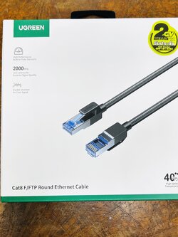 UGREEN 80432 CAT8 Shielded Round Braided Cable Modular Plugs 3m.