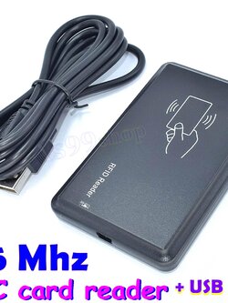 เครื่องอ่านบัตร RFID IC Card Reader 13.56MHz (JS307) แบบ USB อ่านบัตร Mifare ได้ทันที ไม่ต้องลงไดรเวอร์