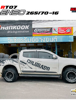 Lenso RT07 265/70-16 ตัวหนังสือขาว ใส่ Chevrolet คันสีขาว