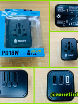 Toshino 207PD ปลั๊กแปลงขาชาร์จเร็ว ปลั๊กเดินทาง