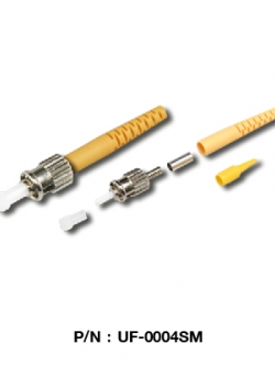 FIBER OPTIC UF-0004SM ST Singlemode,Zirconia Connector Yellow Boot 0.9 & 3.0 mm