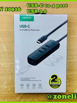 UGREEN 10916 USC-C to 4 USB 3.0 Hub 20m.