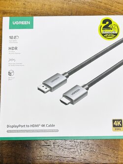 UGREEN DP/125 35843 Display to HDMI 4K Cable 3m.
