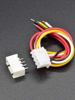 XH2.54 cable connector 2.54mm 4p ขั้วต่อคอนเน็กเตอร์พร้อมสายไฟยาว 20 cm( 1 ชุด ผู้+เมีย)