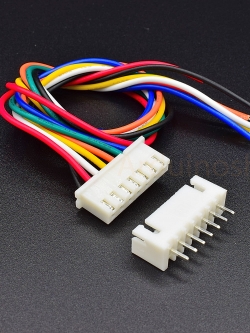 XH2.54 cable connector 2.54mm 7p ขั้วต่อคอนเน็กเตอร์พร้อมสายไฟยาว 20 cm( 1 ชุด ผู้+เมีย)