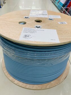 Link US-9146LSZH CAT6A UTP XG Cable, Bandwidth 750MHz, LSZH, สีฟ้า aqua Color 305 M./Roll Box ราคารวมVAT