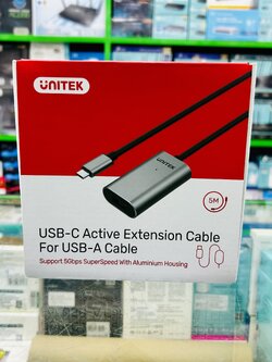 Unitek U304A USB-C Active Extension Cable For USB-A Cable