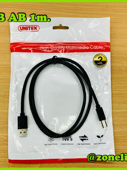 UNITEK Y-C430GBK USB AB 1m.