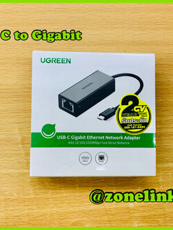 GREEN 50307 Converter USB Type-C to LAN Gigabit RJ45 | ตัวแปลง USB-C เป็น Lan Gigabit ช่องเสียบ RJ45