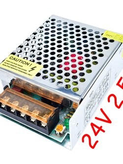 สวิตชิ่งเพาเวอร์ซัพพลาย Switching Power Supply 24V 2.5A 60W(สีเงิน) S-60-24