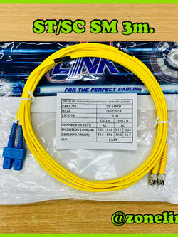 Link UF-6453D SC/UPC to ST/UPC SM 9/125 Duplex Patch Cord 3m.LSZH