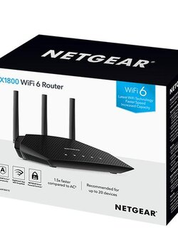 RAX10 AX1800 WLAN-Router (RAX10) 4-Stream Dualband-WiFi 6-Router (bis zu 1,8Gbps) Mit NETGEAR Armor™armor