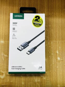 UGREEN 60127 USB-A 2.0 to USB-C Cable Nickel Plating Aluminum Braid 1.5m. Fast Charging Data Transfer