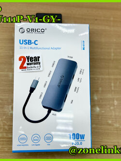 MC-U111P MULTI-PORT TYPE-C HUB 11IN1 DOCKING STATION Orico USB TYPE-C Multifunction 11IN1 GREY