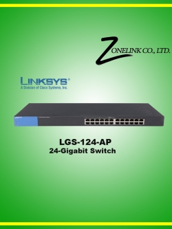 SWITCH (สวิตซ์) LINKSYS 24 PORTS LGS124-AP GIGABIT PORT