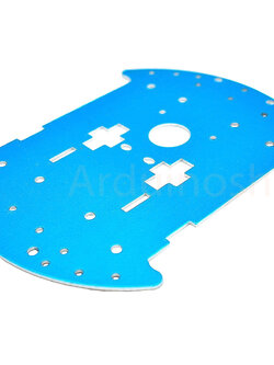 โครงรถหุ่นยนต์Aluminum Alloy 1.5mm Smart car chassis 2wd (แบบแผ่นเรียบ)