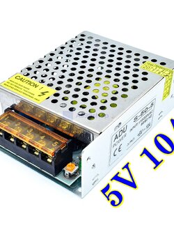 Switching Power Supply สวิตชิ่งเพาเวอร์ซัพพลาย 5V 10A 50W(สีเงิน) T-50-5