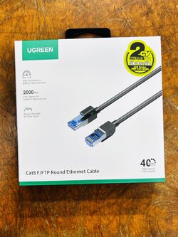 UGREEN 80431 CAT8 Shielded Round Braided Cable Modular Plug 2m.