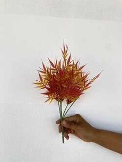 ใบไม้ประดิษฐ์ สีส้ม