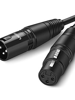 Ugreen 20711 Cannon Male To Female Microphone Extension Audio Cable Đen 3M Av130