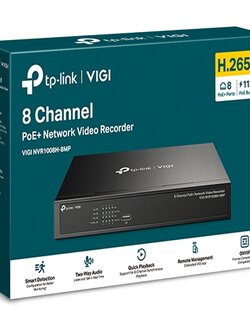 VIGI NVR1008H-8MP VIGI 8 Channel PoE+ Network Video Recorder