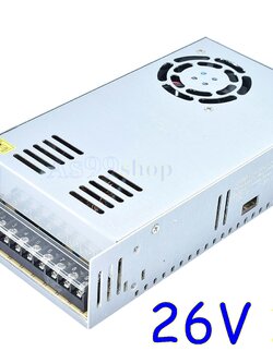 26V 15A 390W(สีเงิน) สวิตชิ่งเพาเวอร์ซัพพลาย Switching Power Supply S-390-26