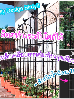 🔥12 ขนาด โครง ซุ้มกุหลาบ ผิวเกลียวสวย แบบจุกนก และแบบปลายเปิด สูง100-210cm ล๊อคห่วงระดับใดก็ได้ เหล็กท่อยาว จุดเชื่อมต่อน้อยจึงแห้งไว ผิวเกลียว