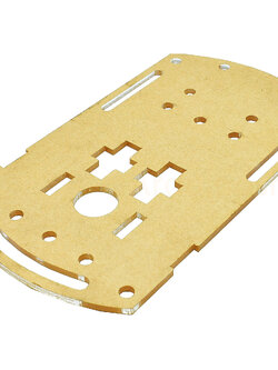 โครงรถหุ่นยนต์ Smart car chassis 2WD Robot Car อะคริลิคสีขาวใส (13.5*7.5 cm)