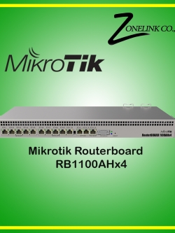 MikroTik RB1100AHx4 Router 13-Port Gigabit Ethernet, 1U rackmount, Dual Power Supply, RouterOS L6