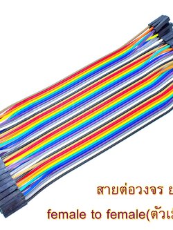 สายต่อวงจร Jumper Female to Female(ตัวเมีย-ตัวเมีย) ยาว 15 CM จำนวน 40 เส้น