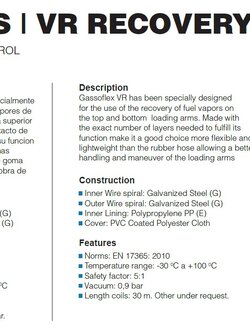 Composite Hoses and Flex, VAPORES I VR RECOVERY, HIDROCARBUROS I PETROL