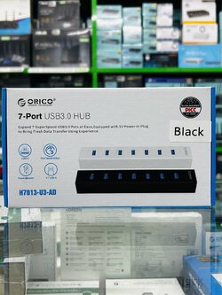 ORICO H7013-U3 7 Ports USB 3.0 HUB w/ 5V 2A Power Black